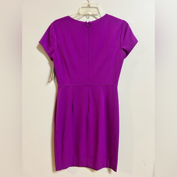 Donna Ricco New York Mulberry Purple Dress Size 4 NWT V-Neck Cocktail Dress - Picture 2 of 12